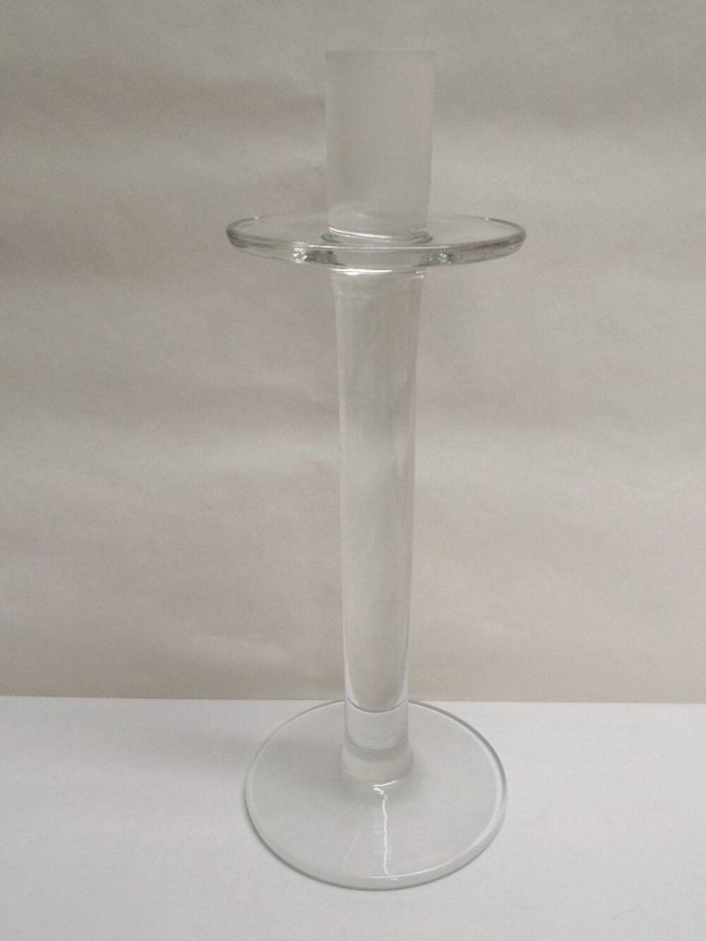 Scandanavian Modern Style Taper Candlestick with Frosted Integrated Insert Cup